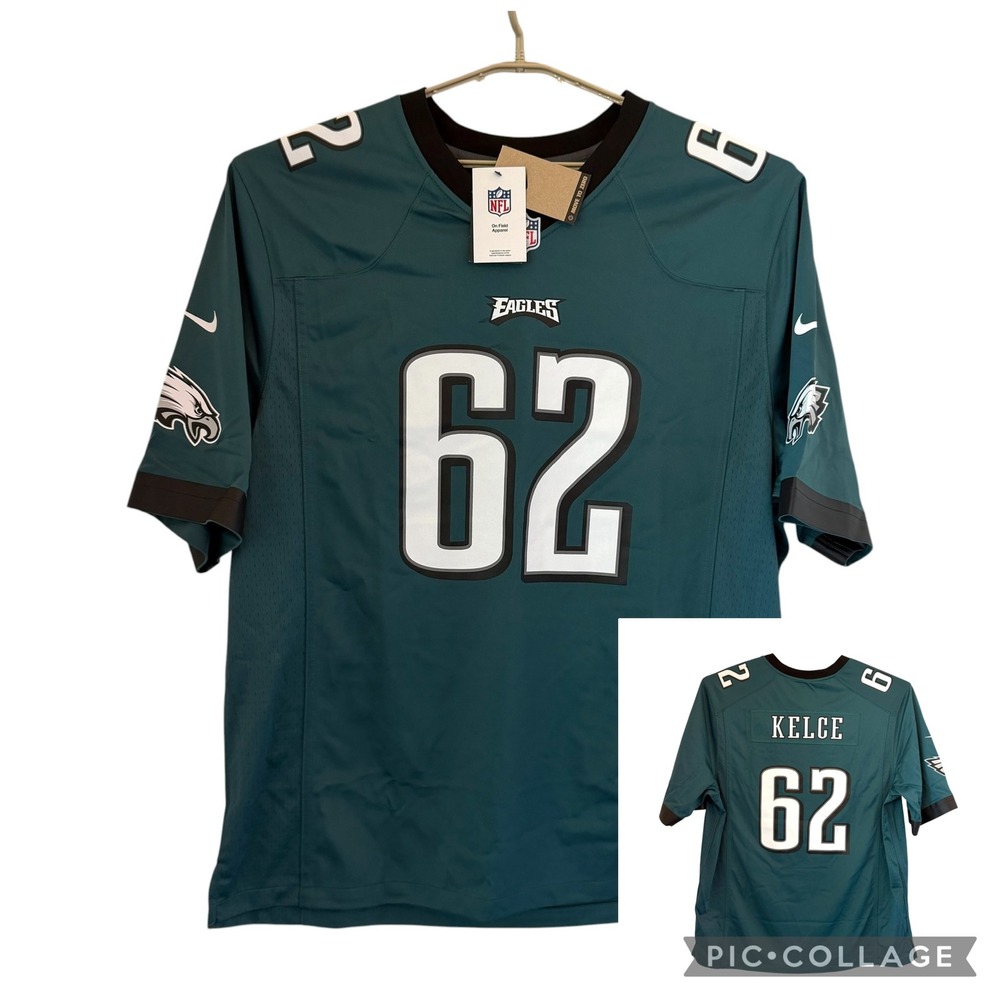 Nike NFL Philadelphia Eagles Jason Kelce 62 Jersey XXL Green 67NM-PEGH NWT READ